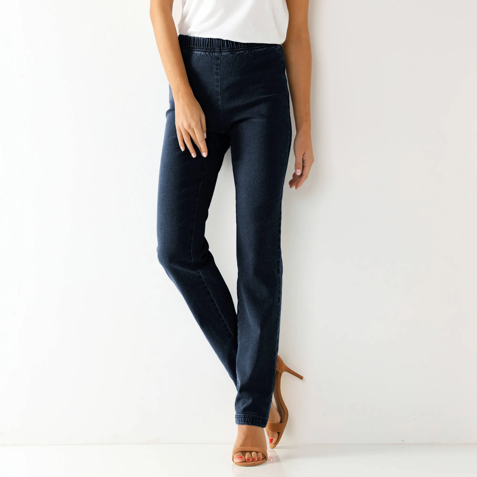 Jeans<Blancheporte Modellerende jeans met 'platte buik' effect en elastische taille raw