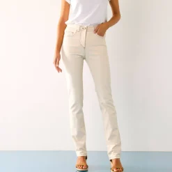 Broek<Blancheporte Modellerende rechte broek, corrigerende versteviging ecru