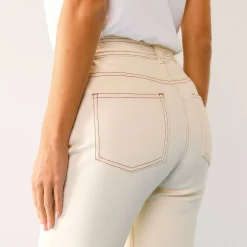 Broek<Blancheporte Modellerende rechte broek, corrigerende versteviging ecru