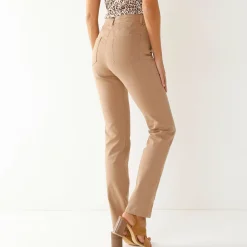 Broek<Blancheporte Modellerende rechte broek, corrigerende versteviging taupe
