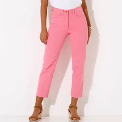 Broek<Blancheporte Modellerende rechte 7/8-broek, corrigerende versteviging roze