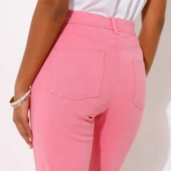 Broek<Blancheporte Modellerende rechte 7/8-broek, corrigerende versteviging roze