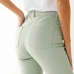 Broek<Blancheporte Modellerende rechte broek, corrigerende versteviging grijsgroen