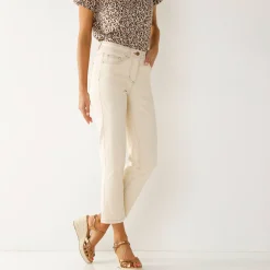 Broek<Blancheporte Modellerende rechte 7/8-broek, corrigerende versteviging ecru