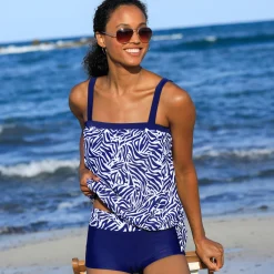 Badmode|Badmode<Blancheporte Moduleerbare bikinishorty met zebraprint marine