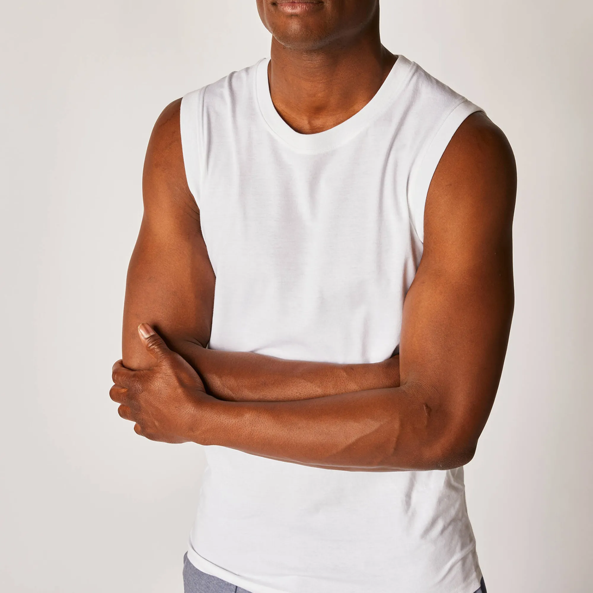 T-Shirt, Hemd En Polo<Blancheporte Mouwloos T-shirt met ronde hals - set van 3 wit