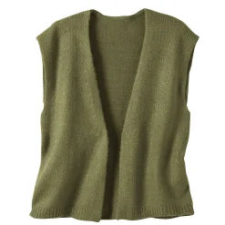 Trui En Vest<Blancheporte Mouwloos vest olijfgroen