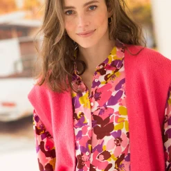 Trui En Vest<Blancheporte Mouwloos vest roze