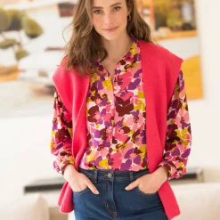 Trui En Vest<Blancheporte Mouwloos vest roze