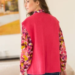 Trui En Vest<Blancheporte Mouwloos vest roze
