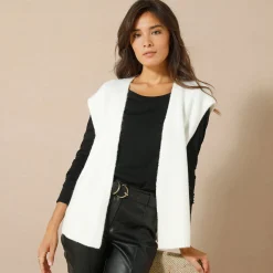 Trui En Vest<Blancheporte Mouwloos vest ecru