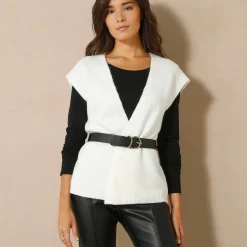Trui En Vest<Blancheporte Mouwloos vest ecru