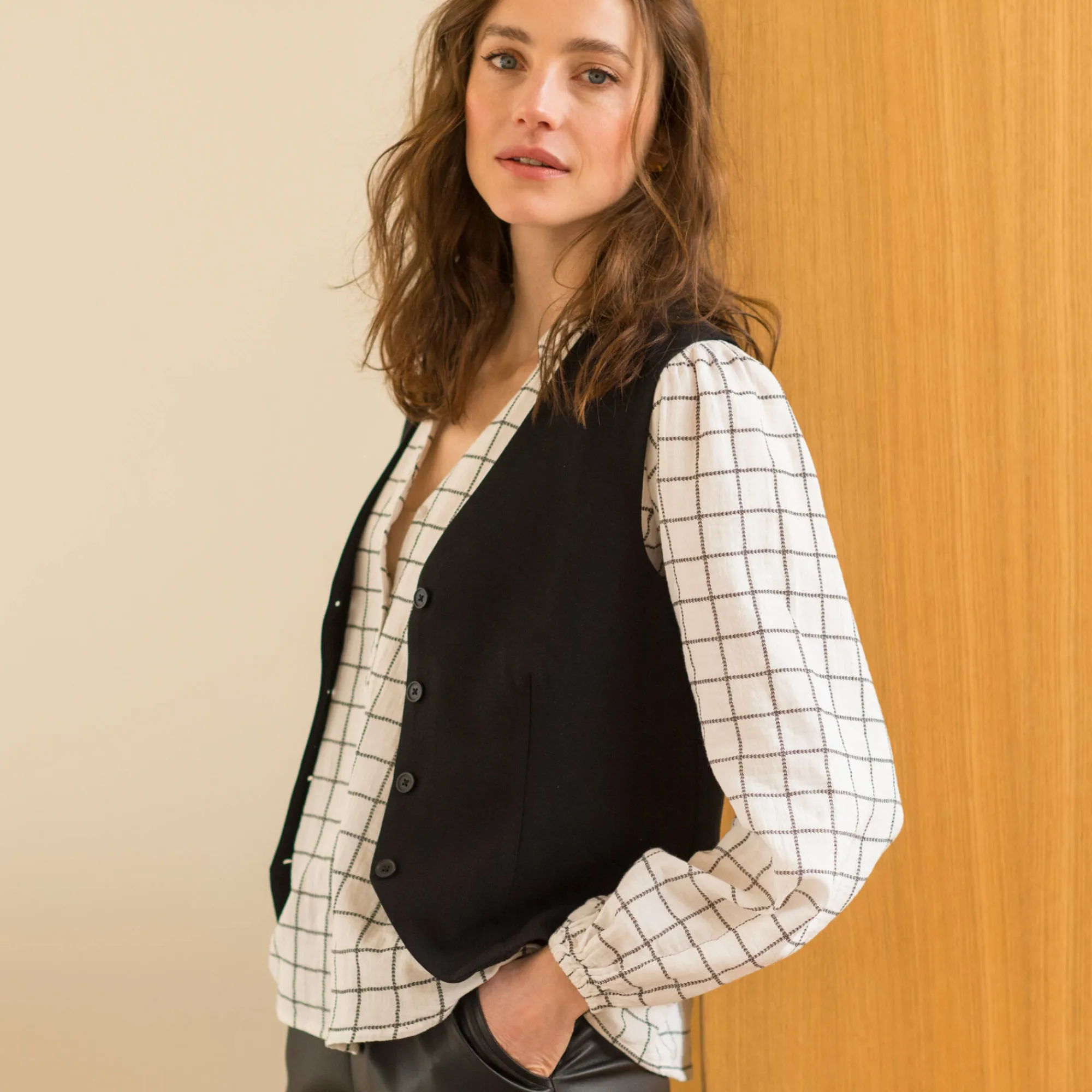 Jas En Mantel<Blancheporte Mouwloos vest, effen zwart