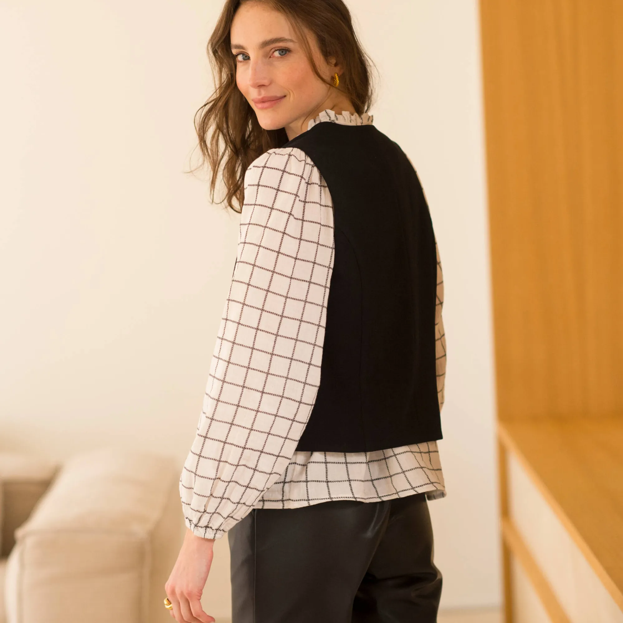 Jas En Mantel<Blancheporte Mouwloos vest, effen zwart