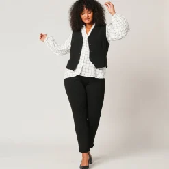 Jas En Mantel<Blancheporte Mouwloos vest, effen zwart