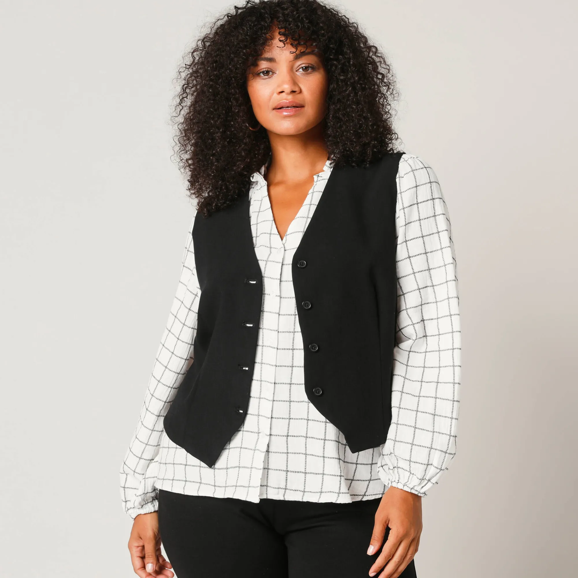 Jas En Mantel<Blancheporte Mouwloos vest, effen zwart