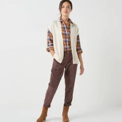 Trui En Vest<Blancheporte Mouwloos vest, fantasietricot ecru