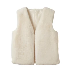 Feestoutfits Dames|Jas En Mantel<Blancheporte Mouwloos vest in imitatiebont ecru