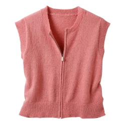 Trui En Vest<Blancheporte Mouwloos vest met rits roze