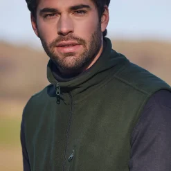 Sweater|Trui En Vest<Blancheporte Mouwloze blouson met rits, in fleece kaki
