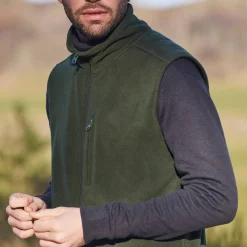 Sweater|Trui En Vest<Blancheporte Mouwloze blouson met rits, in fleece kaki