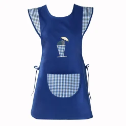 Schorten<Blancheporte Mouwloze schort in overgooiermodel blauw