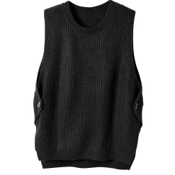 Trui En Vest<Blancheporte Mouwloze trui in tricot zwart