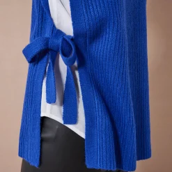 Trui En Vest<Blancheporte Mouwloze tuniektrui, patenttricot met zachte touch felblauw