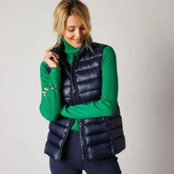 Parka En Donsjas<Blancheporte Mouwloze, waterafstotende gewatteerde jas met opstaande kraag marine