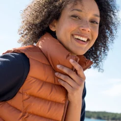 Parka En Donsjas<Blancheporte Mouwloze, waterafstotende gewatteerde jas met opstaande kraag karamel