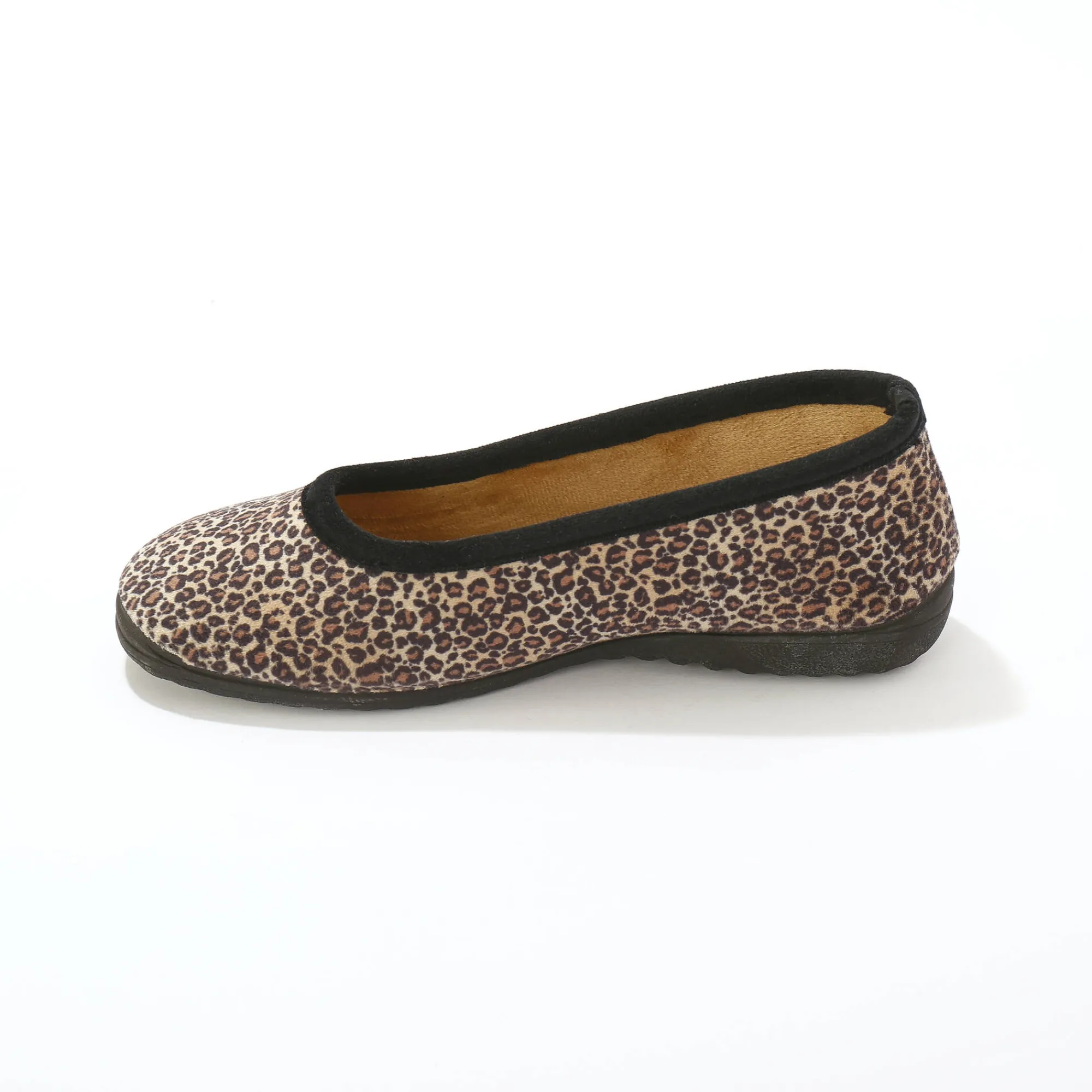 Sloffen|Sloffen<Blancheporte Muiltjes in ballerinastijl, luipaardprint bruin