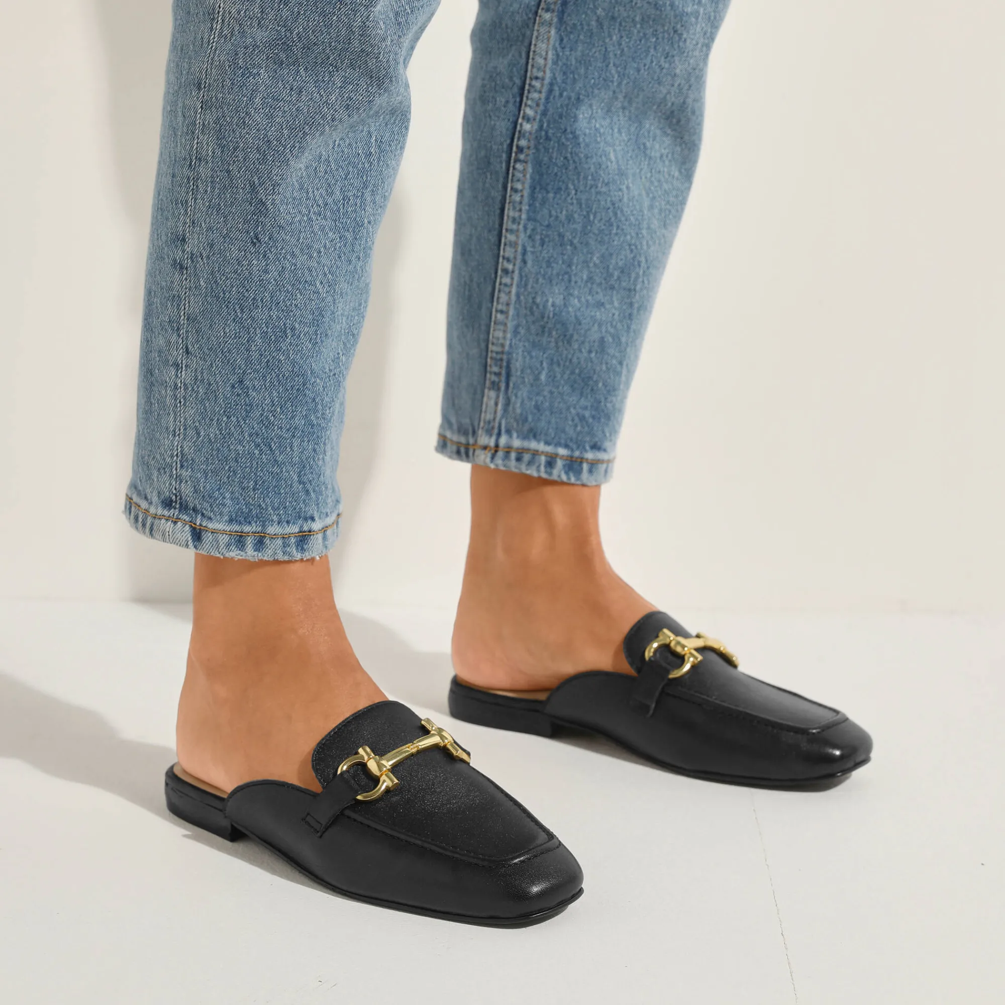 Muiltjes En Klompen|Sandalen En Espadrilles<Blancheporte Muiltjes in mocassinstijl zwart