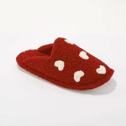 Sloffen|Sloffen<Blancheporte Muiltjes met hartprint rood