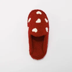 Sloffen|Sloffen<Blancheporte Muiltjes met hartprint rood
