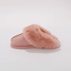 Sloffen|Sloffen<Blancheporte Muiltjes met nepbont roze