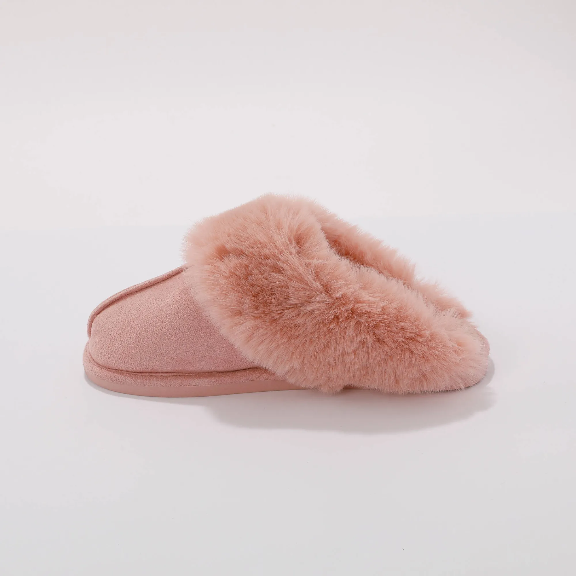 Sloffen|Sloffen<Blancheporte Muiltjes met nepbont roze