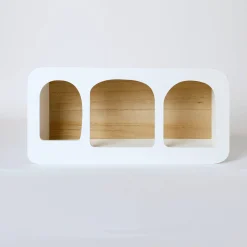 Kinderdecoratie|Kids Decoratie<Blancheporte Muurrekje in hout, boogmodel wit