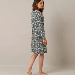 Nachthemd<Blancheporte Nachthemd met jungleprint grijs / roze