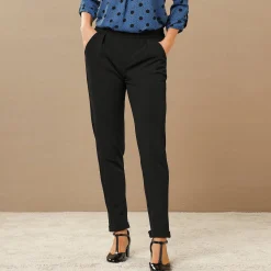 Broek<Blancheporte Nauwsluitende 7/8-broek in crêpe zwart