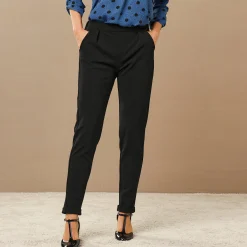 Broek<Blancheporte Nauwsluitende 7/8-broek in crêpe zwart