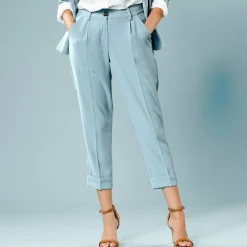 Broek|Jurk<Blancheporte Nauwsluitende 7/8-broek, speciaal voor kleine lengtes hemelsblauw