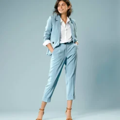 Broek|Jurk<Blancheporte Nauwsluitende 7/8-broek, speciaal voor kleine lengtes hemelsblauw