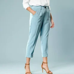 Broek|Jurk<Blancheporte Nauwsluitende 7/8-broek, speciaal voor kleine lengtes hemelsblauw
