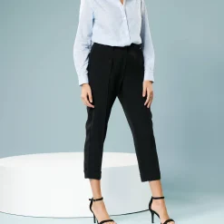 Broek<Blancheporte Nauwsluitende 7/8-broek, speciaal voor kleine lengtes zwart