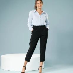 Broek<Blancheporte Nauwsluitende 7/8-broek, speciaal voor kleine lengtes zwart