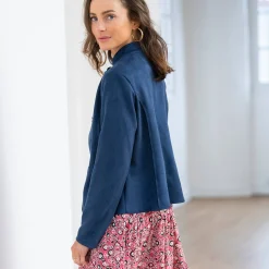 Jas En Mantel<Blancheporte Officiersjasje in suèdine marine