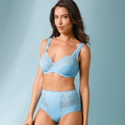 Beha<Confidence Lingerie Omhullende beha in microvezeltricot Osilio, met flexibele beugels blauw