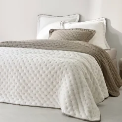 Deken En Bedsprei|Deken, Boutis En Bedsprei<Blancheporte Omkeerbaar deken in gematelasseerde microvezel/sherpa beige