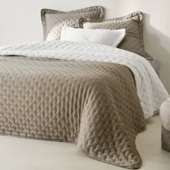 Deken En Bedsprei|Deken, Boutis En Bedsprei<Blancheporte Omkeerbaar deken in gematelasseerde microvezel/sherpa beige