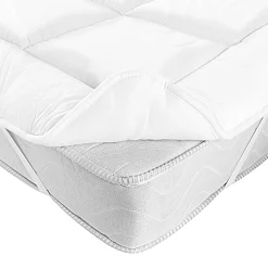 Topdekmatras<Ourson Omkeerbare topdekmatras ® met Greenfirst® antihuisstofmijtbehandeling wit